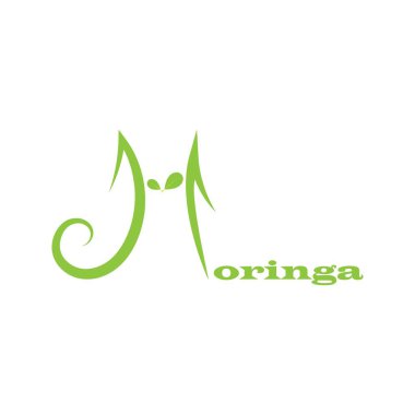 Moringa yaprağı logosu illüstrasyon vektör tasarımı