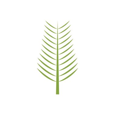 Palmiye ağacı illüstrasyon logo şablonu vektör tasarımı