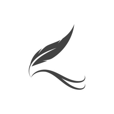 Tüy logo vektör şablonu