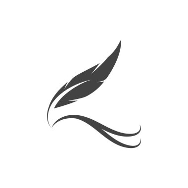 Tüy logo vektör şablonu