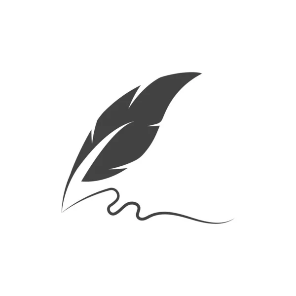 Modèle Vectoriel Logo Plume — Image vectorielle