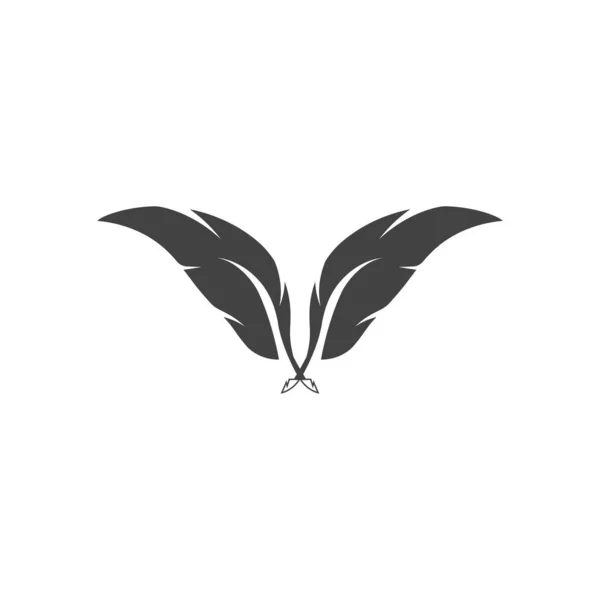 Modèle Vectoriel Logo Plume — Image vectorielle