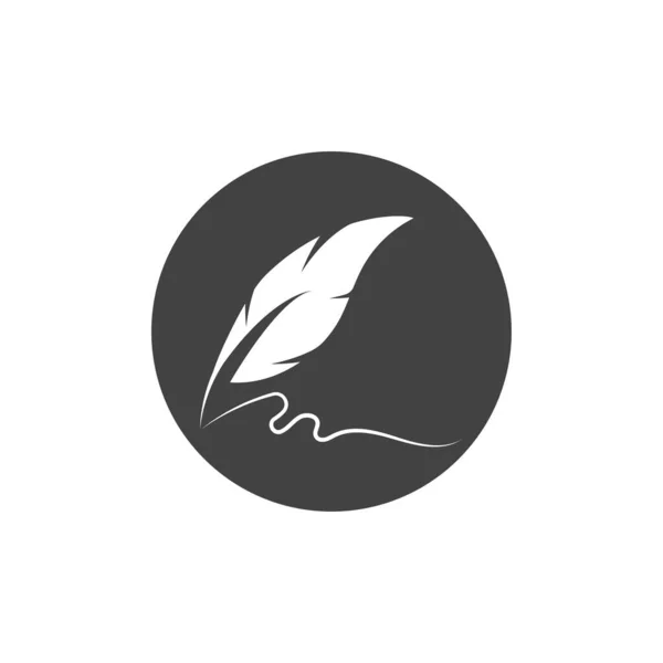 Modello Vettoriale Logo Piuma — Vettoriale Stock