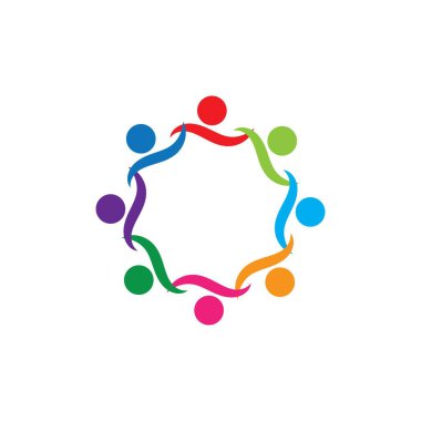 Topluluk, ağ ve sosyal simge tasarım şablonu