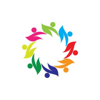 Topluluk, ağ ve sosyal simge tasarım şablonu