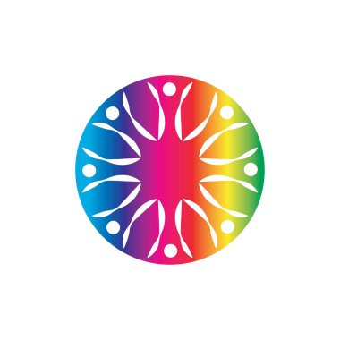 Topluluk, ağ ve sosyal simge tasarım şablonu