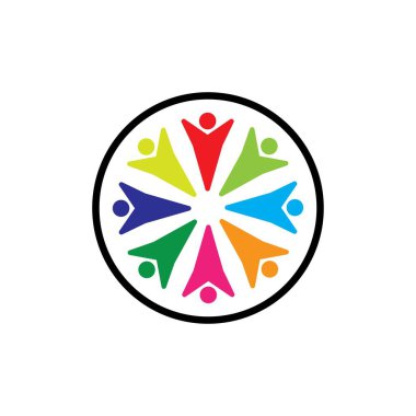 Topluluk, ağ ve sosyal simge tasarım şablonu