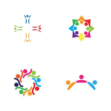 Topluluk, ağ ve sosyal simge tasarım şablonu