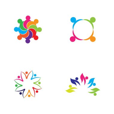 Topluluk, ağ ve sosyal simge tasarım şablonu