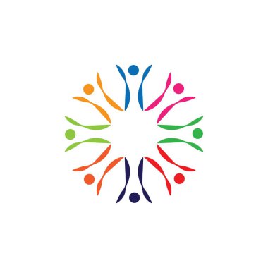 Topluluk, ağ ve sosyal simge tasarım şablonu