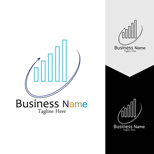 Design Modelo Conceito Logotipo Vetor Marketing Finanças Empresarial — Vetor de Stock