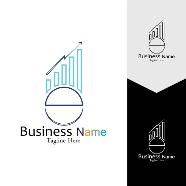 Business Marketing Finanza Vettoriale Logo Concept Template Design — Vettoriale Stock