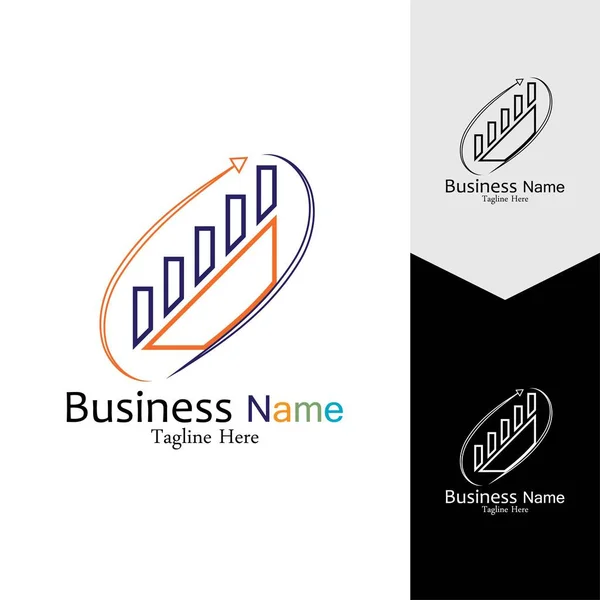 Business Marketing Financiën Vector Logo Concept Template Ontwerp — Stockvector