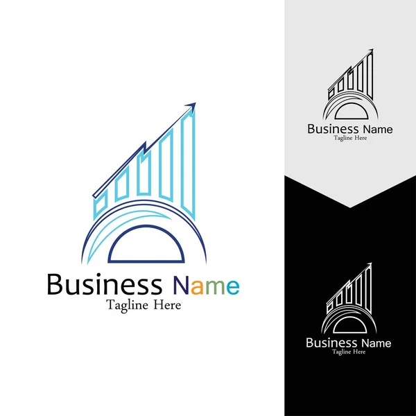 Business Marketing Finance Vektorové Logo Design Šablony — Stockový vektor