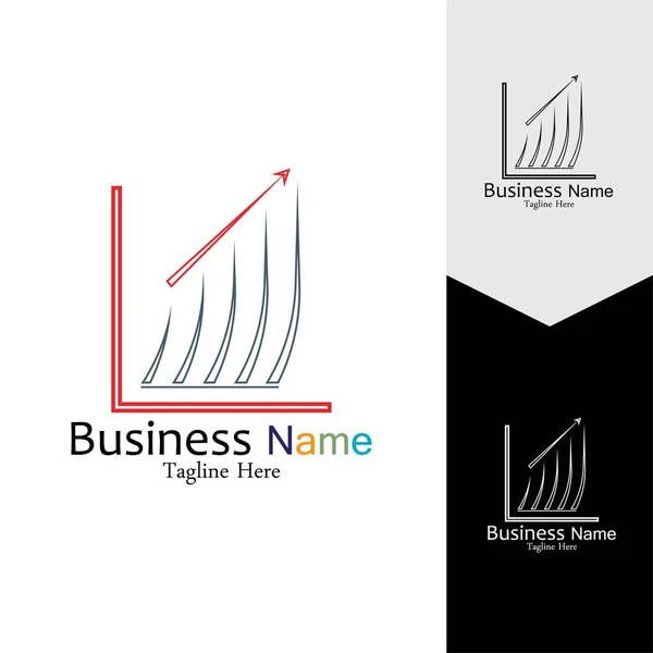 Business Marketing Finanza Vettoriale Logo Concept Template Design — Vettoriale Stock