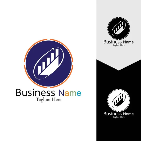 Business Marketing Finance Vektorové Logo Design Šablony — Stockový vektor