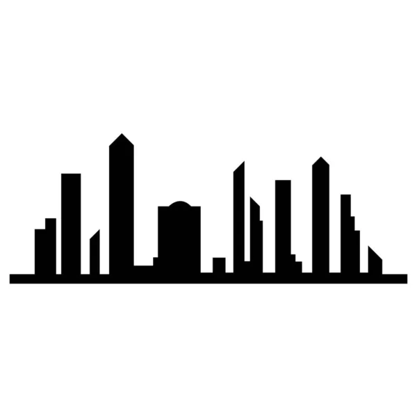 Moderní Město Panorama Vektorové Pozadí Ikony — Stockový vektor