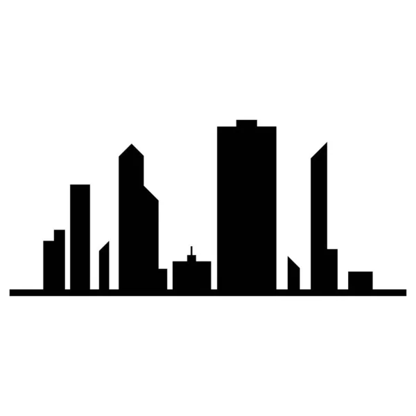 Moderní Město Panorama Vektorové Pozadí Ikony — Stockový vektor