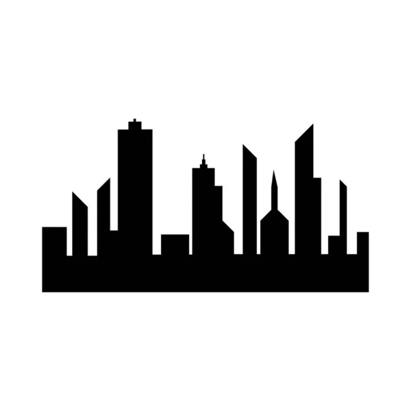 Modern City Skyline Vector Icon Background — Stock Vector