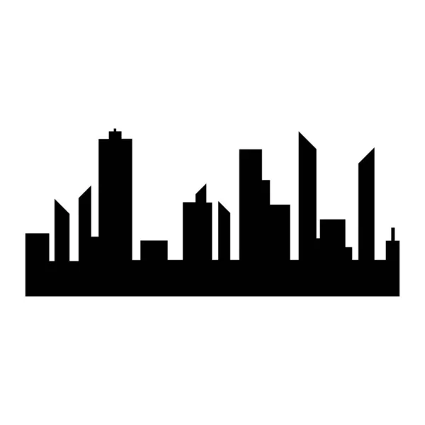 Modern City Skyline Vektor Ikon Háttér — Stock Vector