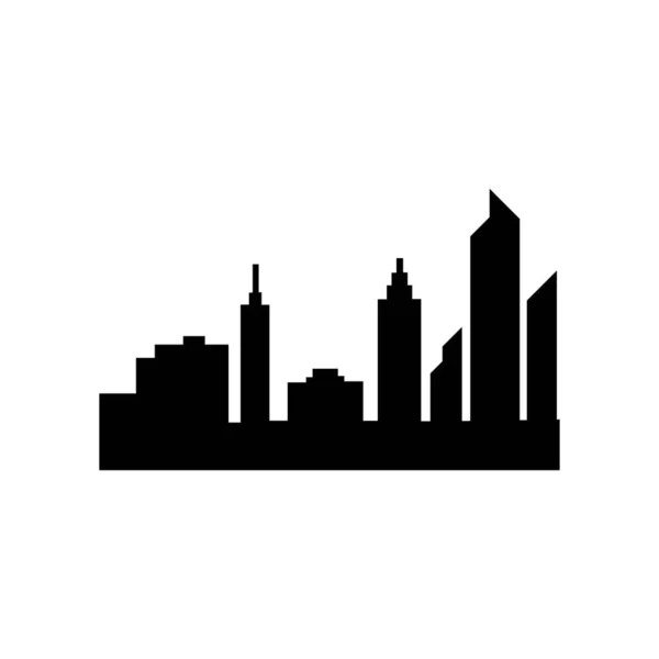 Modern City Skyline Vektor Symbol Hintergrund — Stockvektor