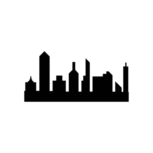 Città Moderna Skyline Vettore Icona Sfondo — Vettoriale Stock