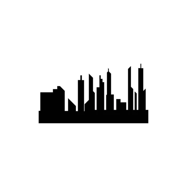 Modern City Skyline Vektor Symbol Hintergrund — Stockvektor