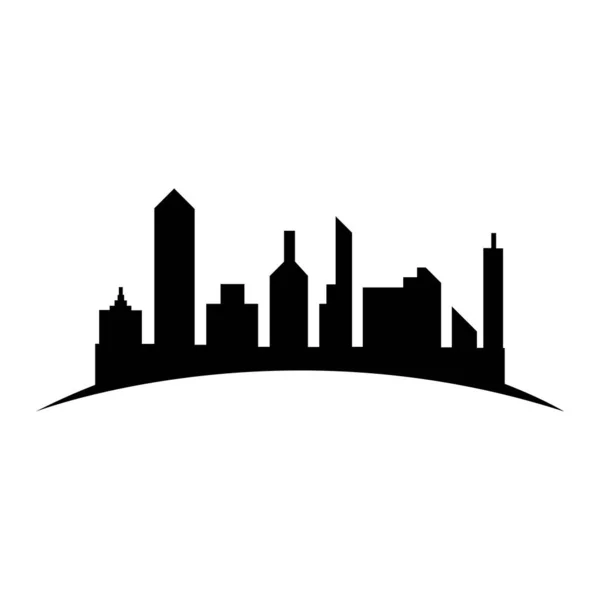 Modern City Skyline Vector Icon Background — Stock Vector