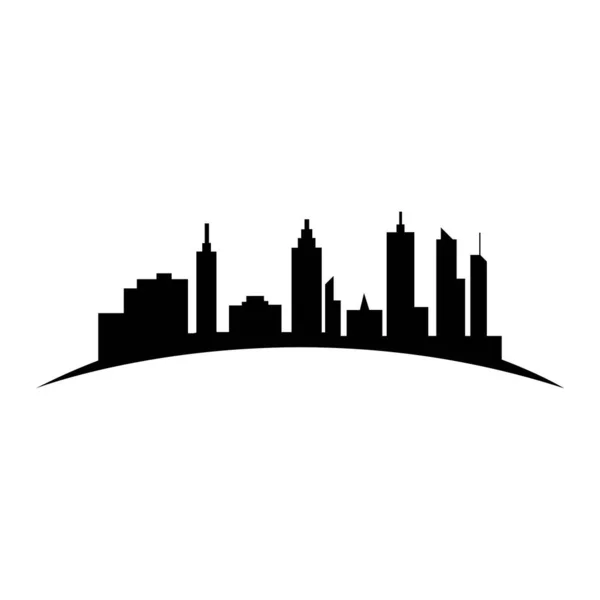 Modern City Skyline Vector Icon Background — Stock Vector