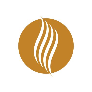 saç dalgası logo vektör çizimi tasarımı