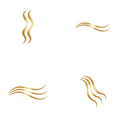 saç dalgası logo vektör çizimi tasarımı