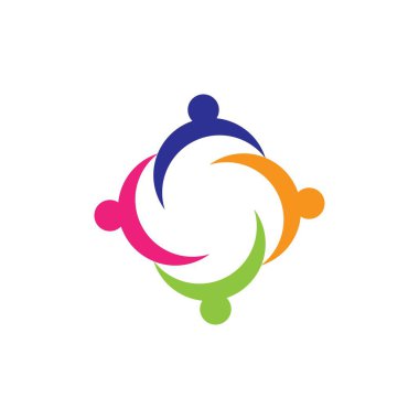 Topluluk, ağ ve sosyal simge tasarım şablonu