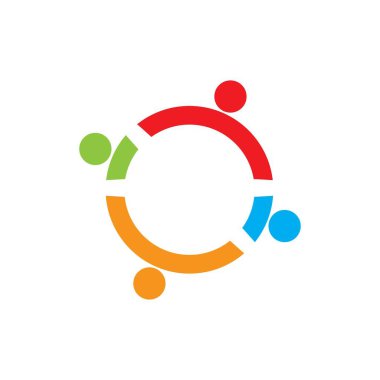 Topluluk, ağ ve sosyal simge tasarım şablonu