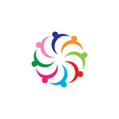 Topluluk, ağ ve sosyal simge tasarım şablonu