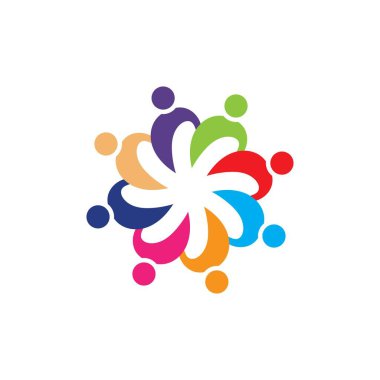 Topluluk, ağ ve sosyal simge tasarım şablonu