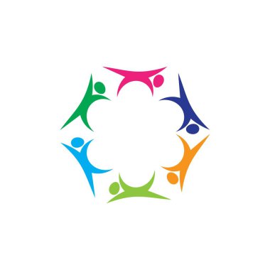 Topluluk, ağ ve sosyal simge tasarım şablonu