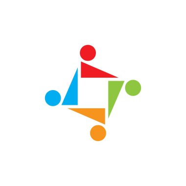 Topluluk, ağ ve sosyal simge tasarım şablonu