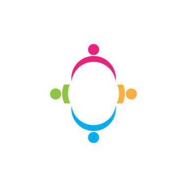 Topluluk, ağ ve sosyal simge tasarım şablonu