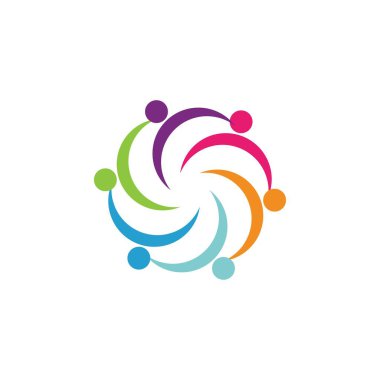 Topluluk, ağ ve sosyal simge tasarım şablonu