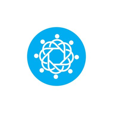 Topluluk, ağ ve sosyal simge tasarım şablonu