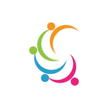 Topluluk, ağ ve sosyal simge tasarım şablonu