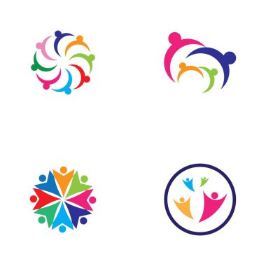 Topluluk, ağ ve sosyal simge tasarım şablonu