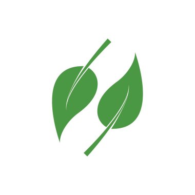 Yeşil ağaç yaprağı ekoloji doğa elementi vektörü logoları