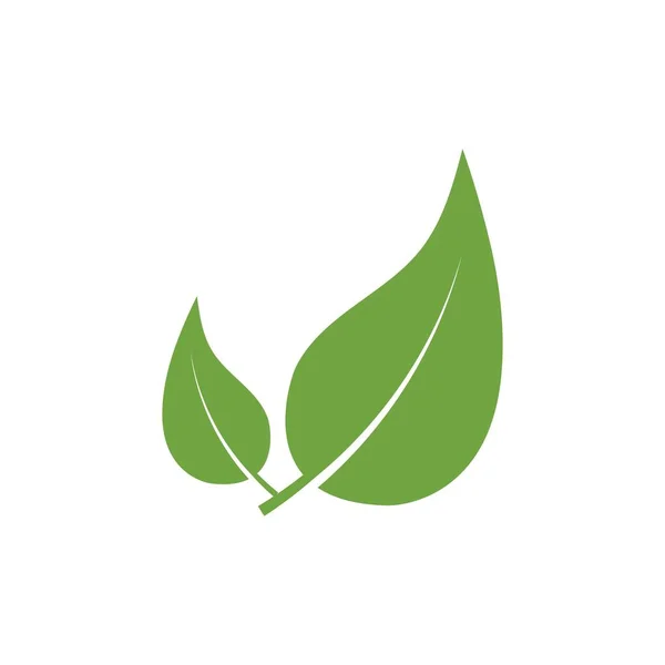 Logos Vert Feuille Arbre Écologie Élément Nature Vecteur — Image vectorielle