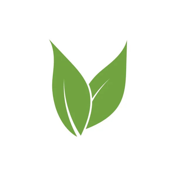 Logos Von Grünen Baumblättern Ökologie Natur Element Vektor lizenzfreie Stockillustrationen