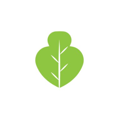 Yeşil ağaç yaprağı ekoloji doğa elementi vektörü logoları