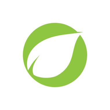 Yeşil ağaç yaprağı ekoloji doğa elementi vektörü logoları