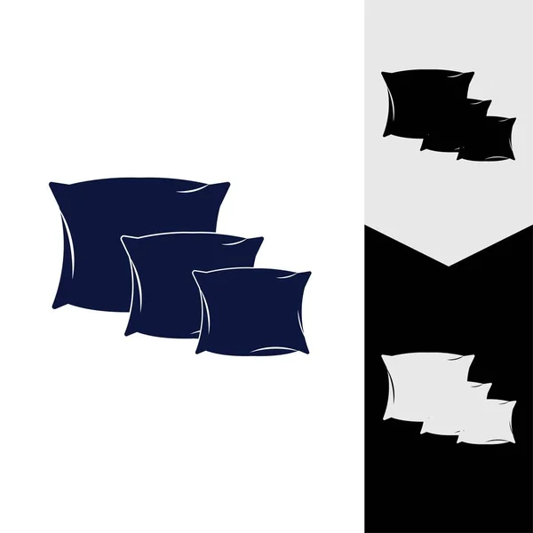 Kissen Logo Vector Icon Vorlage — Stockvektor