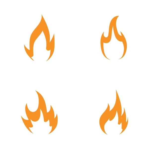 Feuer Logo Vektor Symbol Illustration — Stockvektor