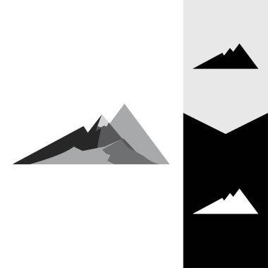 Dağ simgesi Logo Şablonu Vektör illüstrasyon Tasarımı